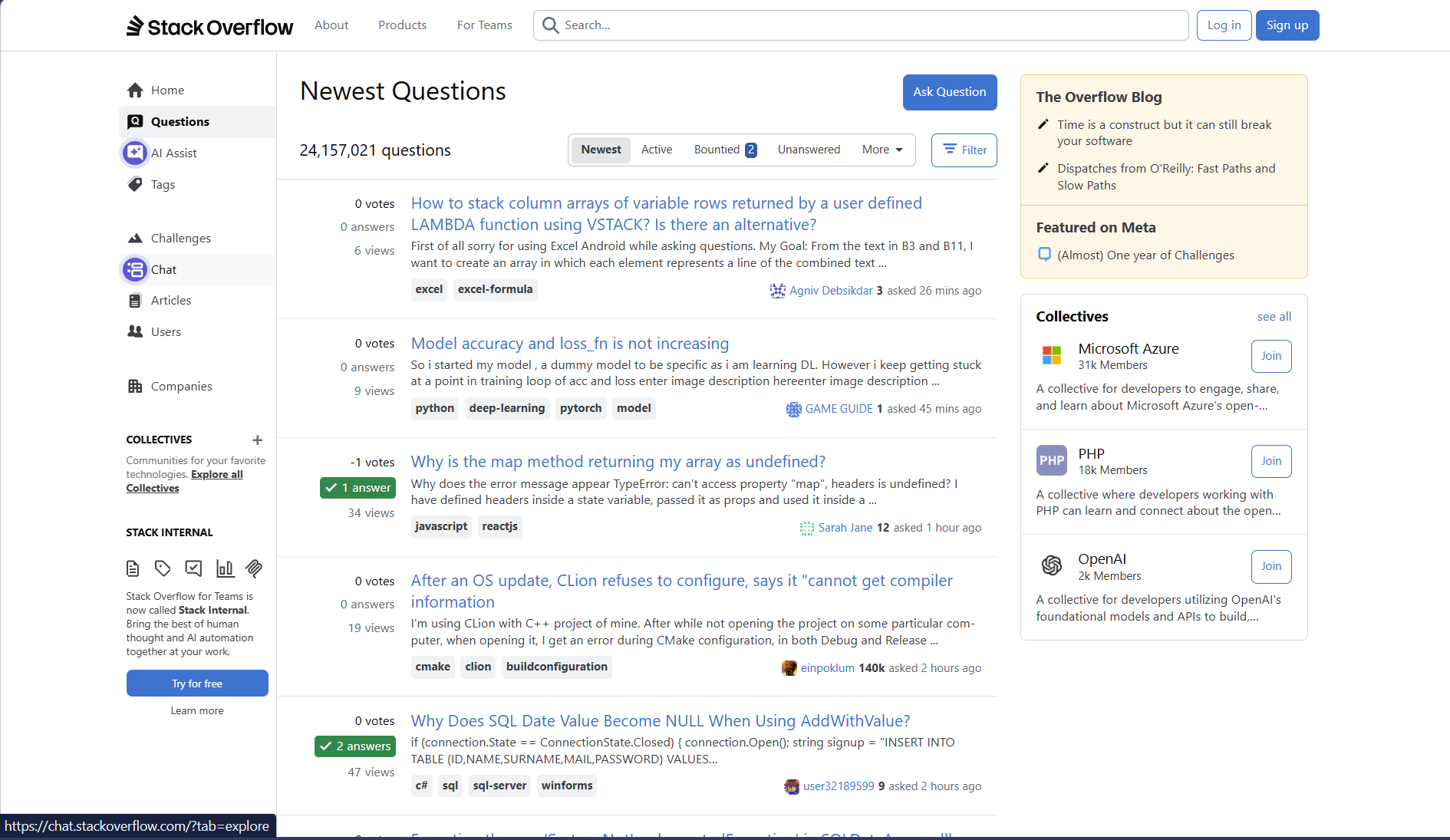 Stack Overflow website preview